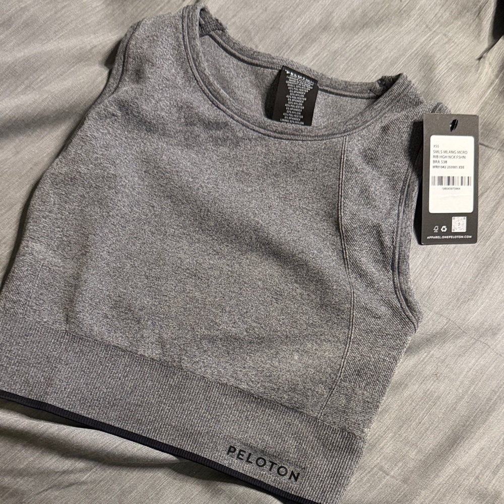 Peloton Charcoal stretch sports bra tank XS/S
